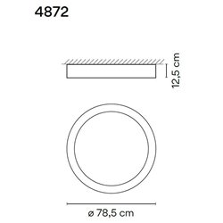 Vibia Duo 78,5 ceiling lamp
