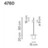 Vibia June 1X 80 Recessed garden lamp