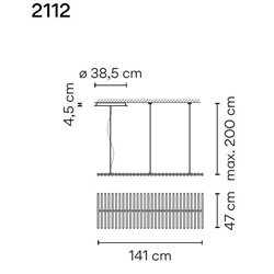 Vibia Rhythm Horizontal 30X 47 suspension lamp