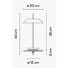 Vibia Mayfair Mini Base - 5496 table lamp