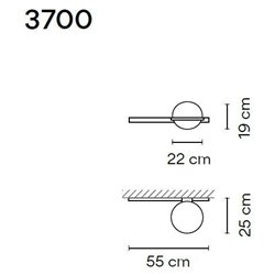 Vibia Palma Horizontal 2X 55 wall lamp