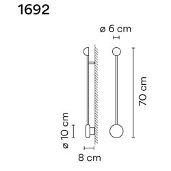 Vibia Pin 1X 70 wall lamp