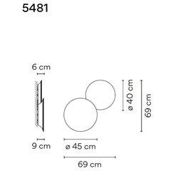 Vibia Puck Wall Art Double 69 wall lamp