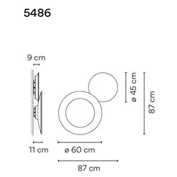 Vibia Puck Wall Art Double 87 A wall lamp