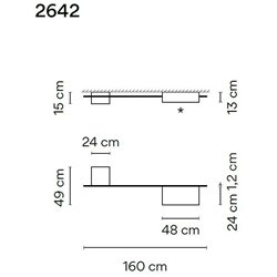 Vibia Structural 2X Extended 160 ceiling lamp