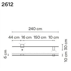 Vibia Structural 2X Extended 240 wall lamp