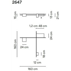 Vibia Structural 3X Extended 160 ceiling lamp