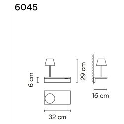 Vibia Suite 16 Left Read wall lamp