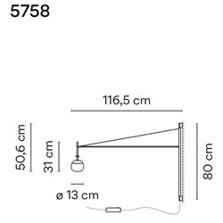 Vibia Tempo 116,5 wall lamp