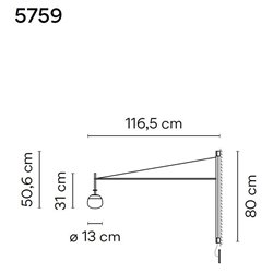 Vibia Tempo 116,5 Recessed wall lamp
