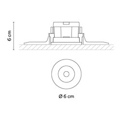 Vibia Circle Trimless Medium Ø 6 cm - 3313 lugar empotrado