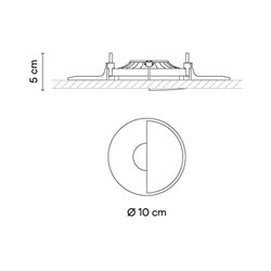 Vibia Circle Trimless Ø 10 cm - 3353 lámpara de techo