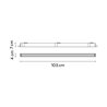 Vibia Line Trim 103 x 4 cm Flat Diffuser - 3535 lámpara de techo