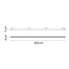Vibia Line Trim 203 x 4 cm Flat Diffuser - 3540 lámpara de techo