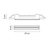 Vibia Line Wall Washer Trim 27 x 4 cm - 3575 lámpara de techo