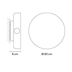 Vibia Dots outdoor Direct Surface Grazer Ø 20 cm - 4688 lámpara de pared