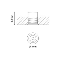 Vibia Bind solo Ø 3 cm Medium - 6604 lugar empotrado