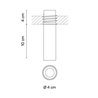 Vibia Bind solo Downlight Ø 3 cm x 10 cm Medium - 6634 lugar empotrado
