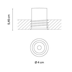 Vibia Bind solo Ø 4 cm Narrow - 6650 lugar empotrado