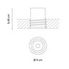 Vibia Bind solo Ø 4 cm Narrow - 6650 lugar empotrado