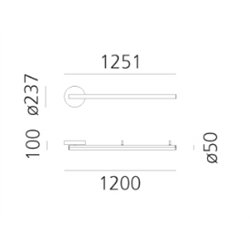 Artemide Alphabet Of Light Linear 120 lámpara de pared / lámpara de techo