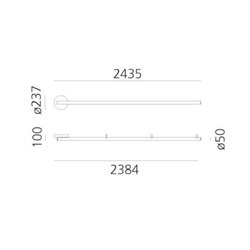 Artemide Alphabet Of Light Linear 240 SEMI-RECESSED Wall lamp