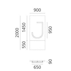 Artemide Alphabet Of Light Wall lamp "J" uppercase