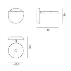 Artemide Demetra Faretto with switch 3000k Wall lamp