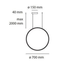 Artemide Discovery Vertical 70 RGBW suspended lamp