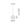 Artemide Meteorite 35 suspended lamp