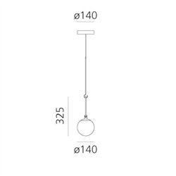 Artemide nh 14 suspended lamp