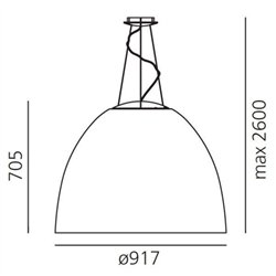 Artemide NUR 1618 Acoustic suspended lamp