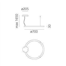 Artemide Ripple 70 suspended lamp