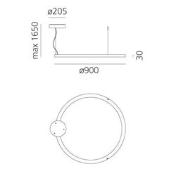 Artemide Ripple 90 suspended lamp