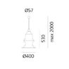 Artemide fabric 53 + metal hoops inox