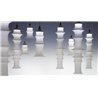 Artemide fabric 85 + metal hoops inox
