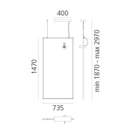 Artemide Discovery Space Rect.Spot Tw App Nro suspension lamp