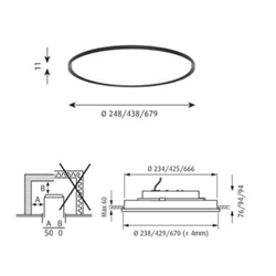 Louis Poulsen Lp Slim Round Recessed ⌀440 Lámpara De Techo