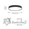 Louis Poulsen Lp Slim Round Semi Recessed ⌀440 Lámpara De Techo