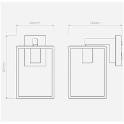 Astro Box Lantern 270 lámpara de pared