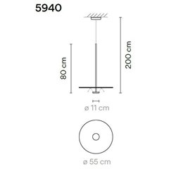 Vibia Flat 1X 55 Extended suspension lamp