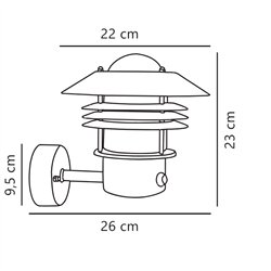 Nordlux Vejers Sensor [IP54] lámpara de pared - Outdoor