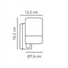 Nordlux Tin Maxi Down [IP54] lámpara de pared - Outdoor
