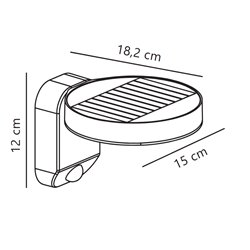 Nordlux Rica Solar Redondo Sensor [IP44] lámpara de pared - Outdoor