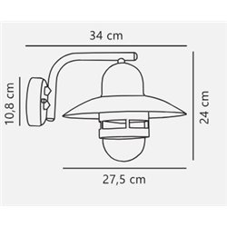 Nordlux Nibe [IP54] lámpara de pared - Outdoor