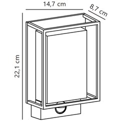 Nordlux Nestor sensor [IP44] lámpara de pared - Outdoor