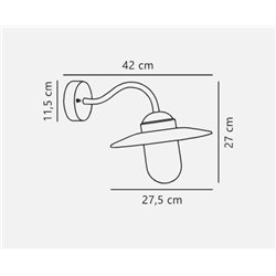 Nordlux Luxembourg Sensor [IP54] lámpara de pared - Outdoor