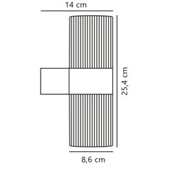 Nordlux Kyklop Ribbel [IP54] lámpara de pared - Outdoor