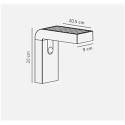 Nordlux Alya Solar Sensor [IP44] lámpara de pared - Outdoor