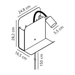 Nordlux Roomi USB lámpara de pared